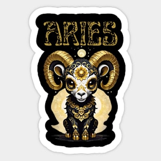 Golden Aries Sticker